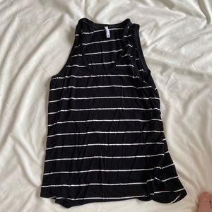 Black and white striped tank top